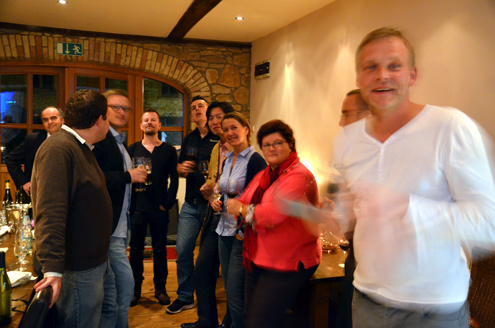 Party mit Weinbloggern aus aller Welt in der Königsmühle