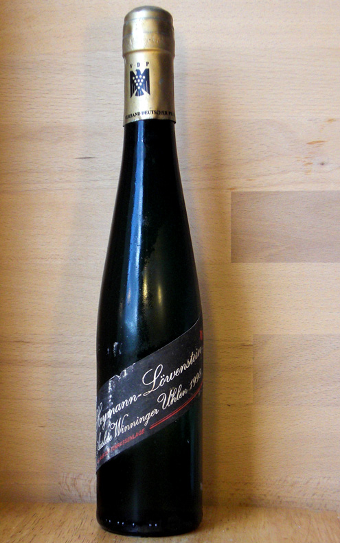 Heymann-Löwenstein Winninger Uhlen Riesling Auslese Goldkapsel 1998 aus dem Eisfach Heymann-Löwenstein Winninger Uhlen Riesling Auslese Goldkapsel 1998 aus dem Eisfach