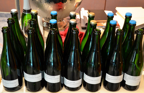Eine Auswahl der Grundweine für den neuen Jahrgang von Champagner Jacquart.